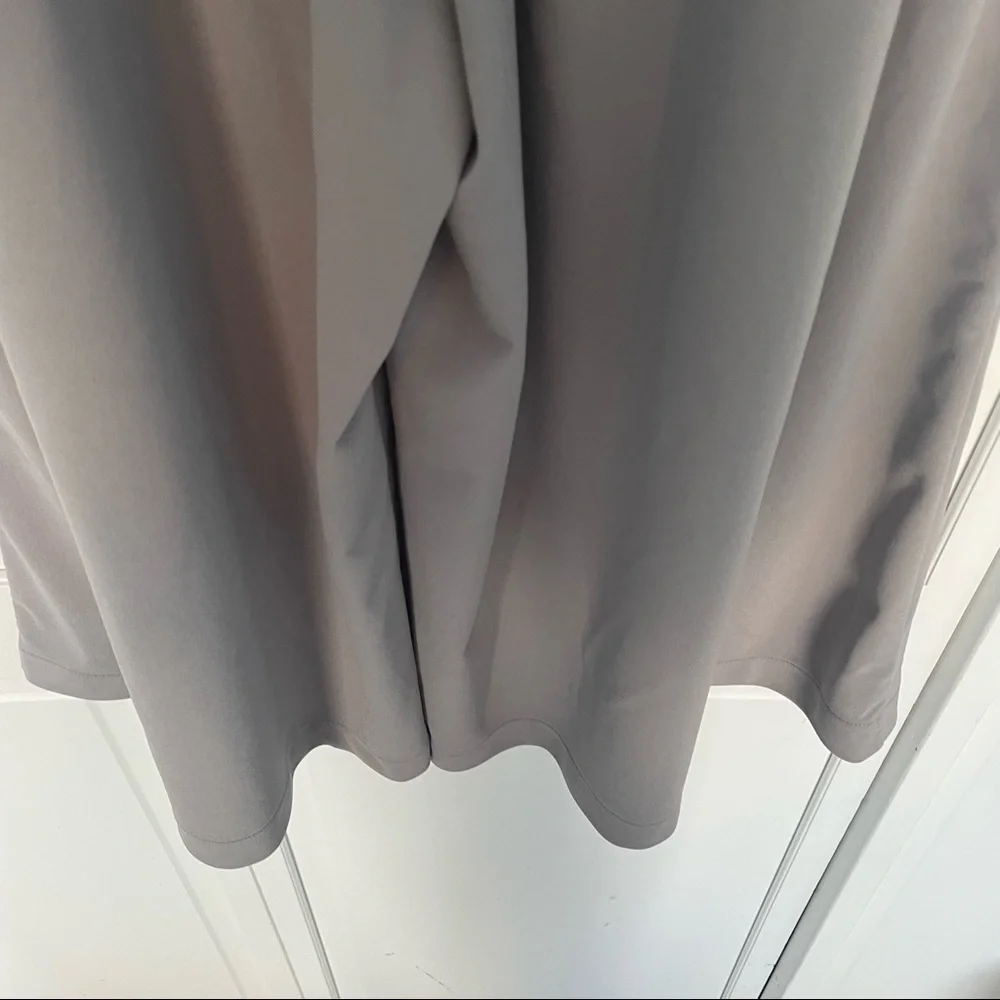 Uniqlo Gray Greenish Gaucho Wide Leg Stretch Flowy Pants Capris Elastic XL - Picture 5 of 12